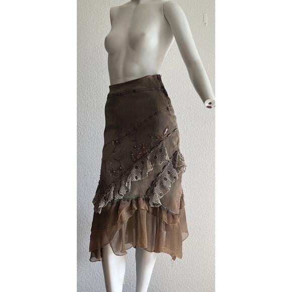 Vintage Y2K BOHO Chagal 2 Woodland Fairy Skirt Size 4 - Picture 3 of 16